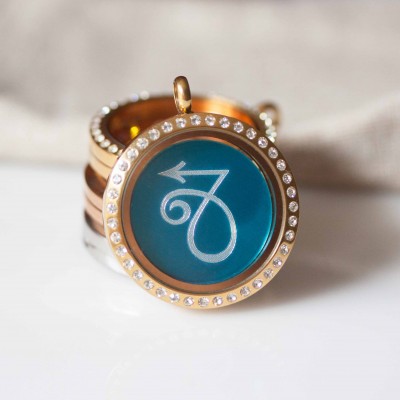 Star Sign Plate - To fit 3cm lockets